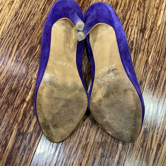 ALDO purple suede leather 4” pump heels size 5 - Picture 9 of 10